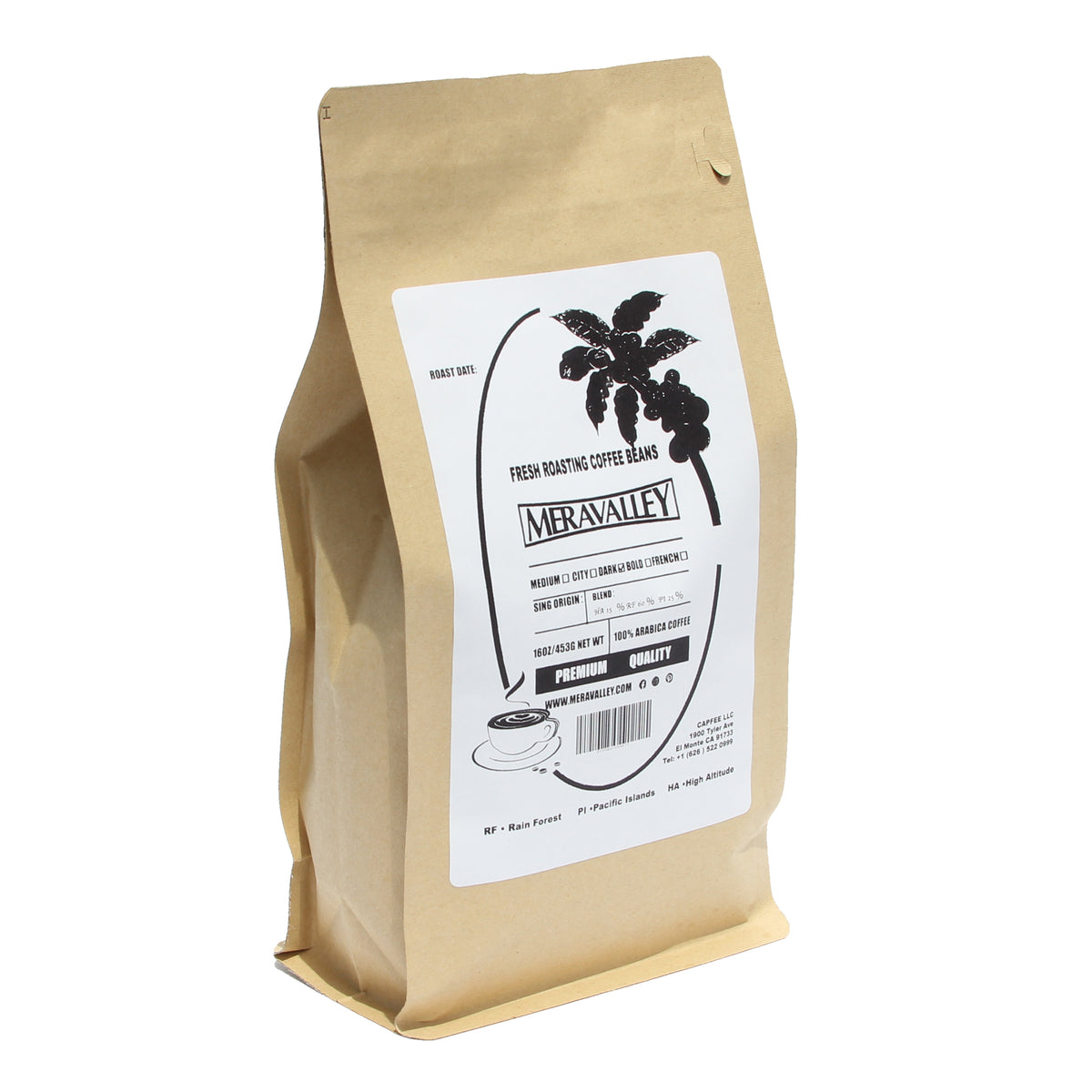 Meravalley 100% ROASTERS COFFEE Arabica – Coffee Special Beans Selection Roast MERAVALLEY