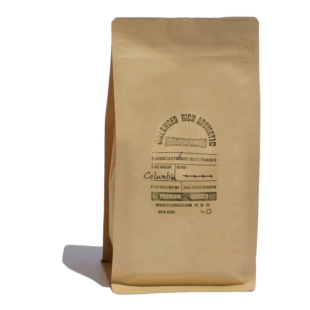 Meravalley HA 100% COFFEE MERAVALLEY ROASTERS Single Arabica Origin Coffee Beans – Columbia